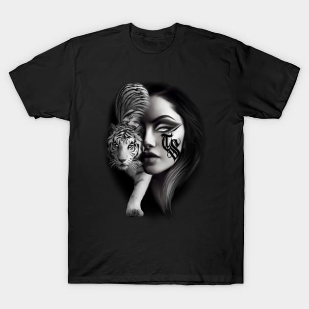 Tiger Spirit T-Shirt by Huldra Tattoo